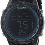 Kenneth Cole REACTION Men’s ‘Sport’ Quartz Metal and Silicone Casual Watch, Color:Black (Model: 10031945)