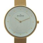 Skagen Skw2141 Gitte Gold-Tone Stainless Steel Mesh Bracelet Watch Watch For Women