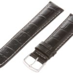 Hadley-Roma Men’s MSM834RA-200 20-mm Black Genuine Italian Calfskin Leather Watch Strap