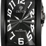CROTON Men’s CN307533BKBK ARISTOCRAT Analog Display Quartz Black Watch