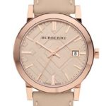 Burberry Watch The City Check Stamped Round Dial BU9014