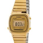 Casio Women’s LA670WGA-9 Gold Stainless-Steel Quartz Watch with Digital Dial