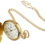 Charles Hubert 3840 Gold-Plated Mechanical Pocket Watch