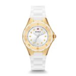 Michele Tahitian Jelly Bean Petite, White And Gold Woman’s Watch
