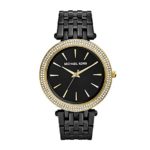 Michael Kors Black IP Darci Watch with Goldtone Accents