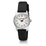 Wenger Women’s Swiss Field Date Watch Silicone Sports Strap 32mm White Dial 01.0411.108