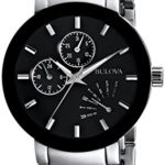 Bulova Men’s 96C105 Black Stainless Steel Watch