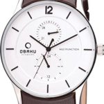 Obaku Denmark Men’s Quartz Watch V157GMCIRN with Leather Strap