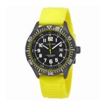 Nautica NSR 105 Black Dial Yellow Silicone Mens Watch NAD13527G