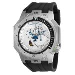 Technomarine TM-216008 Men’s Multifunction Watch 48mm Silver-Tone Manta Diver Black Rubber Strap 200M