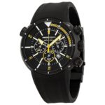 Momo Design Pro Diver Chronograph Black and Yellow Dial Black Ion-plated Stainless Steel Mens Watch MD1005BK51
