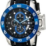 Invicta Men’s 19252 I-Force Stainless Steel Watch With Black Synthetic Band