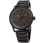 Akribos XXIV Men’s Quartz Stainless Steel Casual Watch, Color:Black (Model: AK956BR)