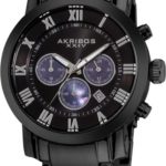 Akribos XXIV Men’s AK622BK “Grandiose” Stainless Steel Watch