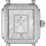 MICHELE Women’s ‘Deco Head’ Swiss Quartz Stainless Steel Casual Watch, Color:Silver-Toned (Model: MW06T01A1018)