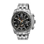 Citizen Men’s Eco-Drive Silvertone And Black World Time A-T Watch