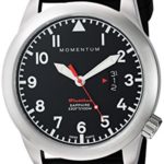 Momentum Men’s Swiss Quartz Stainless Steel and Rubber Watch, Color:Black (Model: 1M-SP18BS1B)