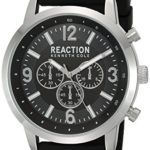 Kenneth Cole REACTION Men’s ‘Sport’ Quartz Metal and Silicone Casual Watch, Color:Black (Model: 10030929)