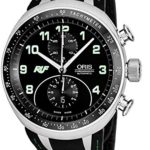 Oris TT3 RUF CTR3 Mens Titanium Automatic Chronograph Watch – Black Face Black Leather Band Limited Edition Luxury Automatic Watch For Men 01 683 7611 7284-Set