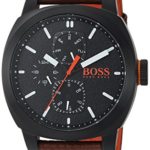 HUGO BOSS Men’s ‘CAPE TOWN’ Quartz Stainless Steel and Leather Casual Watch, Color:Brown (Model: 1550028)