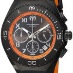 Technomarine Men’s ‘Manta’ Quartz Stainless Steel and Silicone Casual Watch, Color:Black (Model: TM-215072)