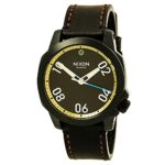 Nixon Ranger 40 Leather All Black / Brass / Brown Stainless Steel Analog Watch