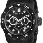 Invicta Men’s 0076 Pro Diver Collection Chronograph Black Ion-Plated Stainless Steel Watch