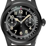 Montblanc Summit Smartwatch 117538 Black Steel Case with Black Leather Strap
