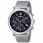 Wenger Men’s 01.1043.102 “Urban Classic” Silver-Tone Chrono Watch with Mesh Bracelet