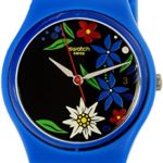 Swatch Women’s Edelblau GN412 Blue Rubber Swiss Quartz Watch