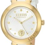 Versus by Versace Women’s ‘LANTAU ISLAND’ Quartz Stainless Steel and Leather Casual Watch, Color:White (Model: VSP370217)