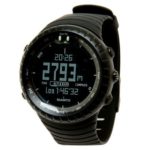 Suunto Core Wrist-Top Computer Watch with Spare Replacement Band Bundle (All Black with Green Rubber Replacement Band)