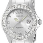 Invicta Women’s 15251 Pro Diver Silver Dial Crystal Accented Stainless Steel Watch