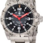 Smith & Wesson Men’s SWW-88-S Emissary Tritium H3 Stainless Steel and Black Leather Straps Watch