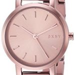 DKNY Women’s ‘Soho’ Quartz Stainless Steel Casual Watch, Color:Rose Gold-Toned (Model: NY2308)