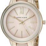 Anne Klein Women’s AK/1412BMGB Gold-Tone and Blush Pink Resin Bracelet Watch