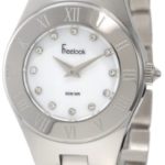 Freelook Women’s HA2082-9 Silver Band Mother-Of-Pearl White Face Swarovski Stones Watch