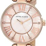 Anne Klein Women’s 10/9918RGLP Rose Gold-Tone Watch with Leather Band
