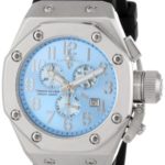 Swiss Legend Men’s 10541-012-BR Trimix Diver Chronograph Light Blue Dial Black Silicone Watch
