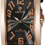 CROTON Men’s CN307533RGBK ARISTOCRAT Analog Display Quartz Black Watch