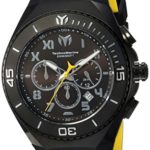 Technomarine Men’s ‘Manta’ Quartz Stainless Steel and Silicone Casual Watch, Color:Black (Model: TM-215069)
