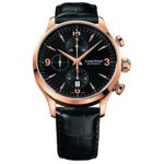 Louis Erard Men’s 1931 40mm Black Leather Band Rose Gold Plated Case Automatic Watch 78225PR12.BRC02