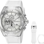 Technomarine Men’s ‘Cruise’ Quartz Stainless Steel and Canvas Casual Watch, Color:White (Model: TM-115343)
