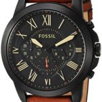 Fossil Mens FS5241 Grant Chronograph Luggage Leather Watch