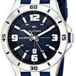 Tommy Hilfiger Men’s 1791062 Stainless Steel Watch with Blue Silicone Band