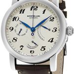 Montblanc Men’s ‘Star’ Swiss Automatic Stainless Steel and Leather Dress Watch, Color:Brown (Model: 106462)