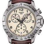 Tissot V8 T106.417.16.262.00 Ivory / Brown Leather Analog Quartz Men’s Watch