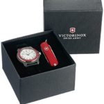 Victorinox Men’s 249088.1 Original Analog Display Swiss Quartz Black Watch Set