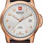 Swiss Military Hanowa Men’s 06-4141-1-09-001 Brown Leather Swiss Quartz Watch with White Dial