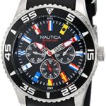 Nautica Men’s N12626G NST 07 Flags Classic Stainless Steel Watch